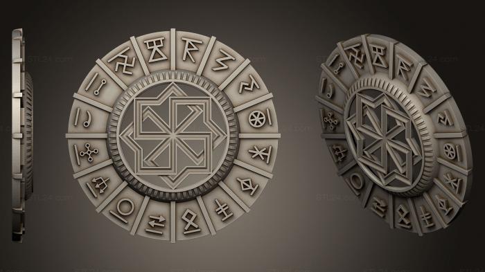 Jewelry (pendant runes, JVLR_0218) 3D models for cnc